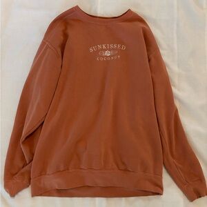 Sunkissed Coconut Women's Rust Crew Neck Sweater